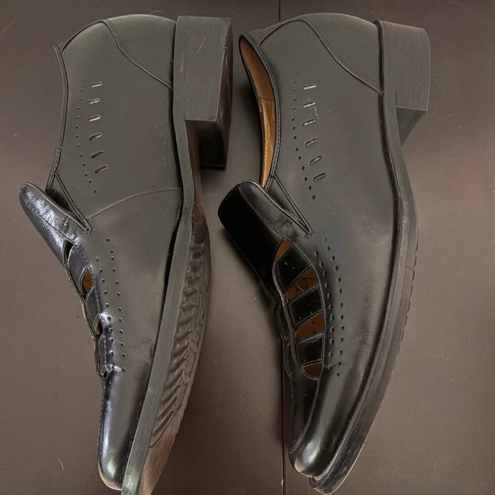 Toto Mens Black Dress Shoe‎ with Cut Out Detail US10 - Picture 4 of 7